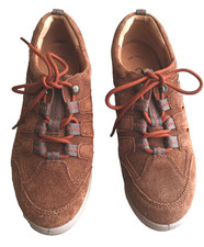 GABOR Size 5 (UK) 38 (EU) Brown Suede Leather Laced Trainers Ex Condition