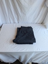 Easy Mens Trousers Black Chino 100% Linen Waist 36" Leg 29"