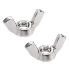 sourcing map 2PCS Stainless Steel #1/2"-13 Wing Nuts Hand Twist Butterfly