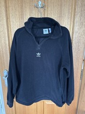 Black 3/4 Zip Fleece Men’s Size M ADIDAS