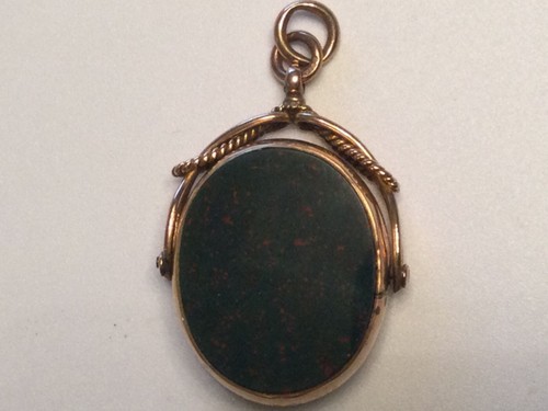 Antique 9ct rose gold oval - rose,