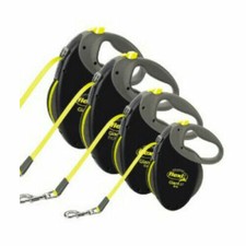 Flexi Giant Dog Lead Retractable Extending Neon Tape Medium Large XL 8m & 10m