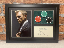 Daniel Craig autograph framed