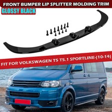 Lower Front Splitter Bumper Lip Spoiler Black For VW T5 T5.1 SPORTLINE 2010-2014