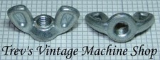 Vintage M6 wing butterfly nuts - aluminium alloy - 27mm wide - Set of 2-10