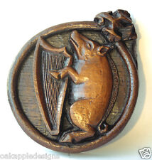 Pig Harp Medieval Musical Carving Plaque Ornament Music
