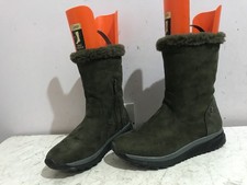 XTI size UK 5 faux suede ankle womens winter snow khaki boots shoes - JJ