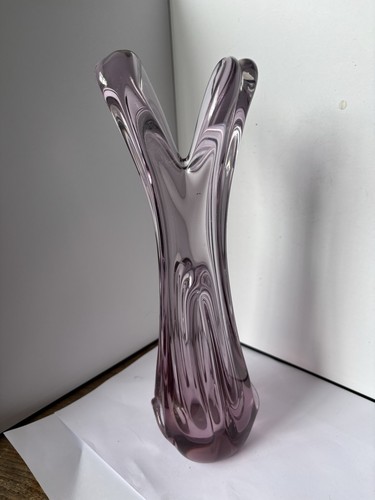 1960s translucent purple vase - translucent,
