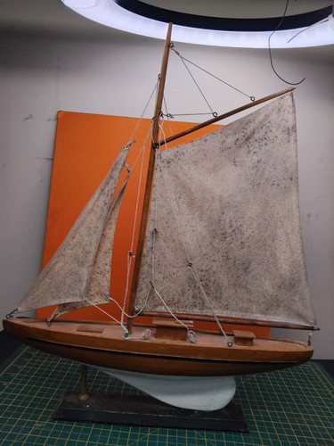 Wooden sailboat model ship - sailboat,