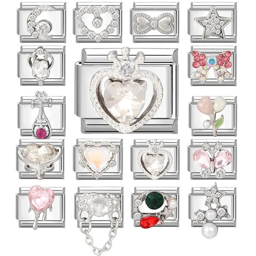 Zircon italian charms fits 9mm - fits,