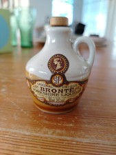 Vintage Stoneware Salt Glazed Bronte Yorkshire Liqueur Flagon Jug 12cm Height 