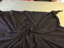 100% superfine cashmere  wool fabric remnant   Johnstons  of Elgin Charcoal