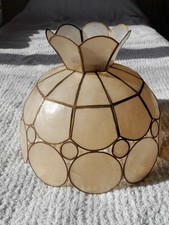 Capiz shell pendant/ceiling light shade with detachable ‘crown’