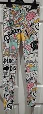 MR GUGU & MISS GO fun Print leggings Size Small Teen Size Or UK 8-10 Ladies 