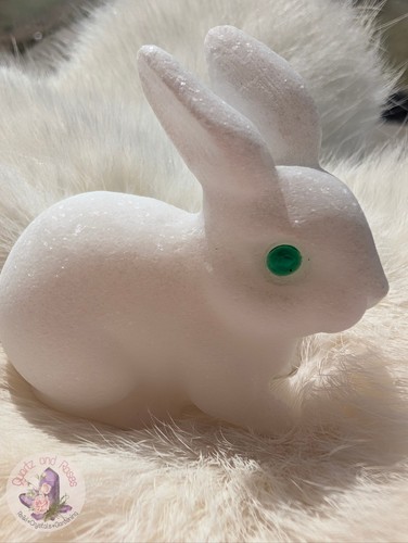 White jade rabbit crystal - jade,