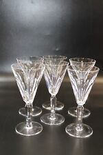 Six beautiful Waterford crystal dessert wine glasses, Sheila pattern