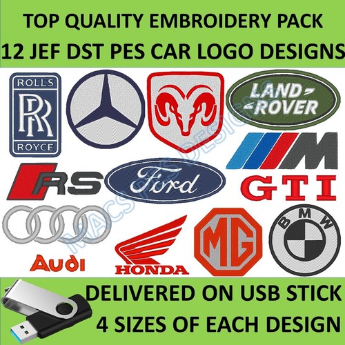 Car logo embroidery designs - logo,
