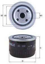 Oil Filter MAHLE Fits OPEL