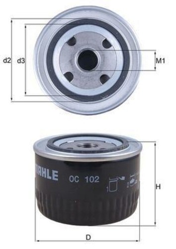 Oil filter mahle fits opel - oil,