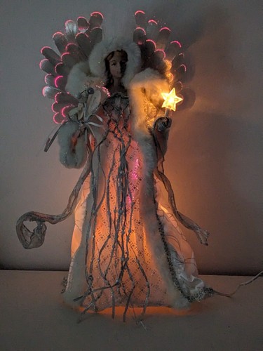 Vtg fiber optic angel - fiber, tree