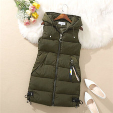 LADIES WOMENS HOODED LONG LINE