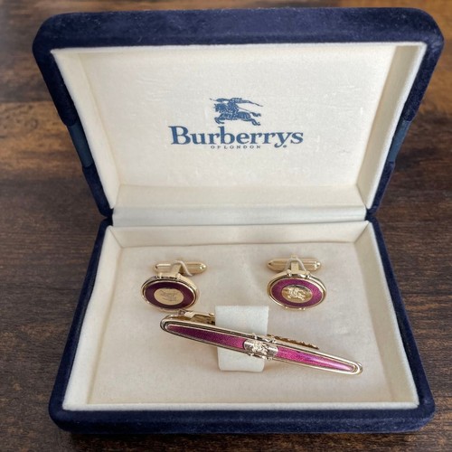 Burberry cufflinks tie clip - burberry,