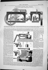 Old Print 1869 Portable 42-Inch Saw Bench Mcdowall Engineering Walkinshaw 19th