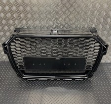 FITS AUDI A1 GRILLE RS1 STYLE GLOSS BLACK HONEYCOMB FRONT BUMPER GRILL 2015-2018