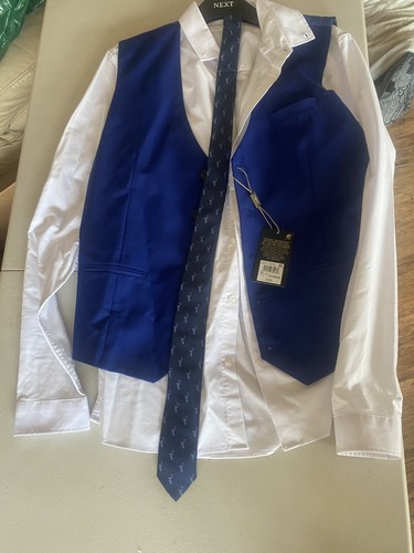Next blue waistcoat with - next,
