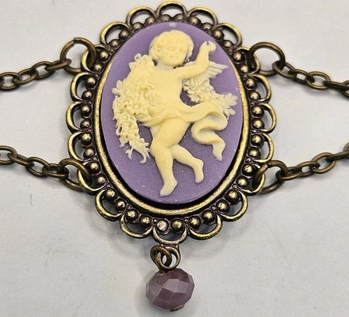 Vintage cameo bracelet cherub - vintage,