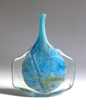 Mdina Vintage Art Glass Fish Vase 1970s Michael Harris Malta 23.5cm