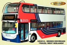 NORTHCORD TRAVEL WEST MIDLANDS DENNIS ENVIRO 400-UKBUS 6014