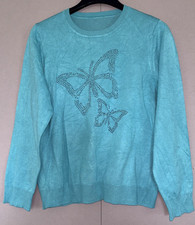 Ladies Diamante Patterned Jumper by Bonmarche - Size 16