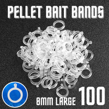 100 x White Pellet Bait Bands