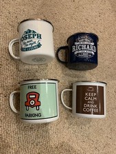 Enamel Camping Cups Mugs X4