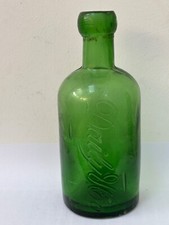 59291 Old Vintage Antique Glass Bottle Dumpy Seltzer Hamilton Daily Leamington