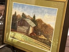 Log Cabin In The Woods Oil