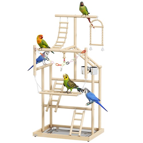Pawhut wooden bird playground - wooden,