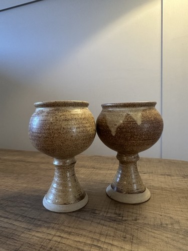 1970s vintage pottery chalice - vintage,