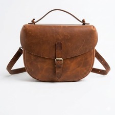 Vintage Style Brown Leather