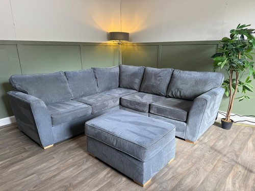 Grey corner sofa with - corner, matching