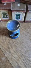 Ceramic oil burner round blue - oil,