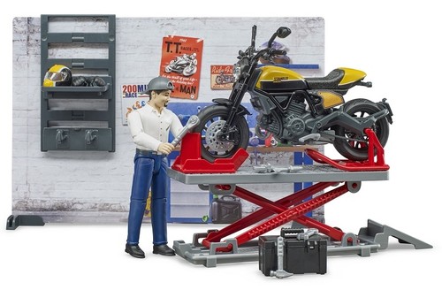 Bruder mechanic with ducati - with,