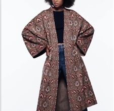 ZARA Rare JACQUARD Knit KIMONO COAT CARDIGAN LIMITED EDITION SIZE L Bloggers