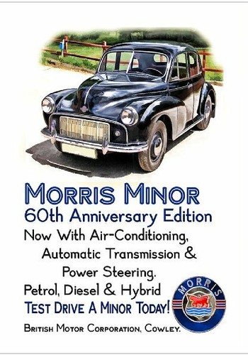 Morris minor retro - morris, sign