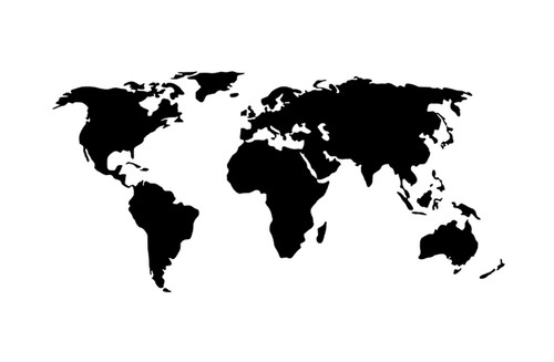 World map high quality vinyl - map,
