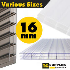 16mm Polycarbonate Roofing Sheets Plastic Sheets UV Protected - VARIOUS SIZES