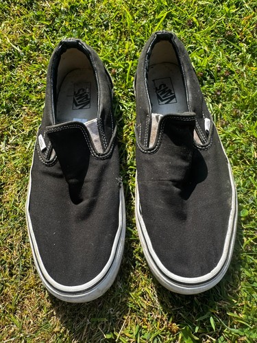 Vans black slip ons size - slip, 11