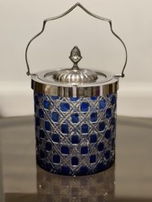 ANTIQUE COBALT  BLUE CUT TO