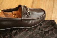 Gucci Brown Leather Silver Bit